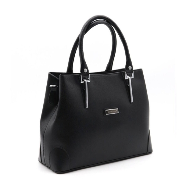 Дамска елегантна чанта черна 667 M105 Eylul Silver&Polo