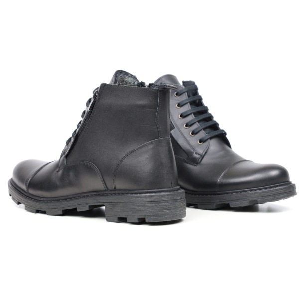 Мъжки ежедневни боти от естествена кожа черни 1244