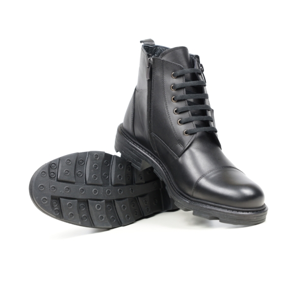 Мъжки ежедневни боти от естествена кожа черни 1244