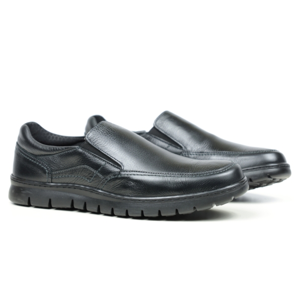 Мъжки ежедневни обувки от естествена кожа черни 5317 Baerchi