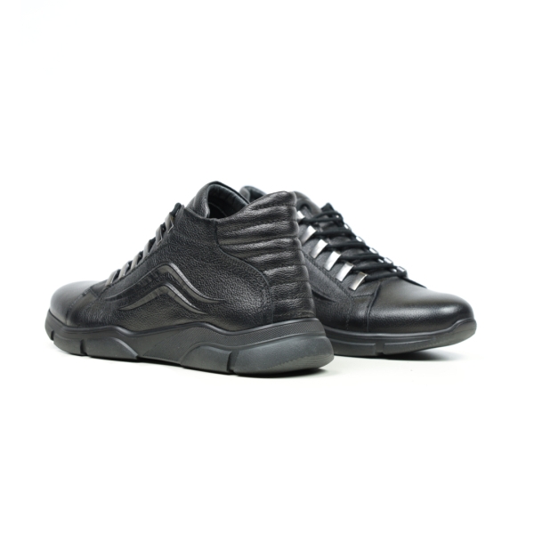 Мъжки спортни боти от естествена кожа черни 1510