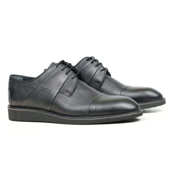 Мъжки ежедневни обувки от естествена кожа черни 1304