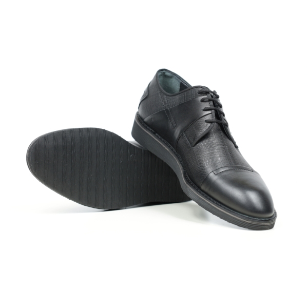 Мъжки ежедневни обувки от естествена кожа черни 1304