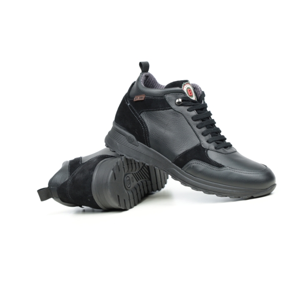 Мъжки ежедневни боти от естествена кожа черни 1051 Baerchi