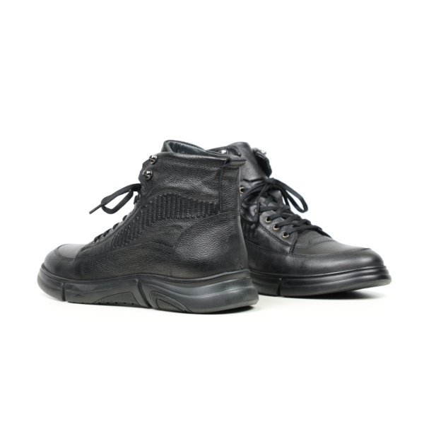 Мъжки спортни боти от естествена кожа черни 1523