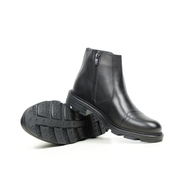 Мъжки ежедневни боти от естествена кожа черни 1198