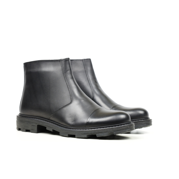 Мъжки ежедневни боти от естествена кожа черни 1198