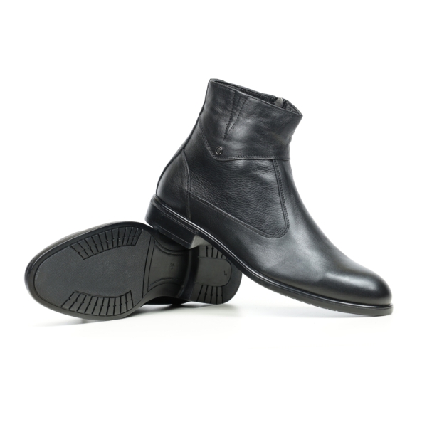 Мъжки елегантни боти от естествена кожа черни 21