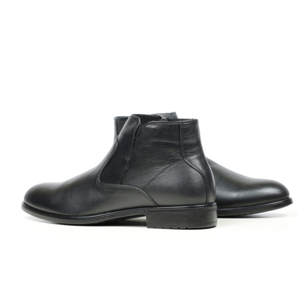 Мъжки елегантни боти от естествена кожа черни 12