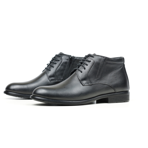 Мъжки елегантни боти от естествена кожа черни 25032