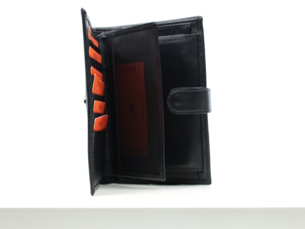 Мъжки кожен портфейл черен 711P