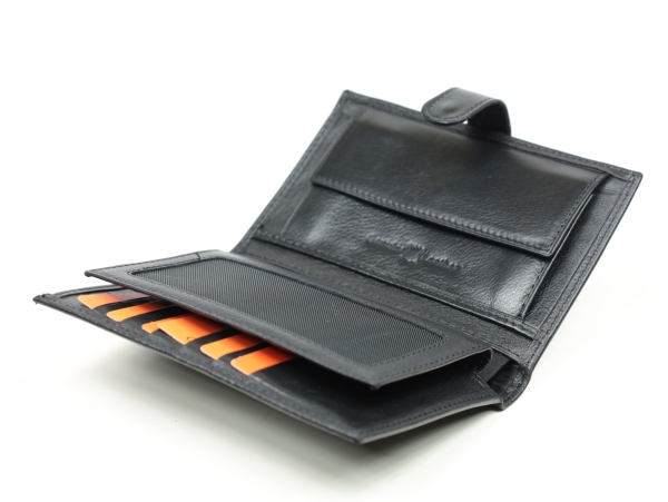 Мъжки кожен портфейл черен 711P