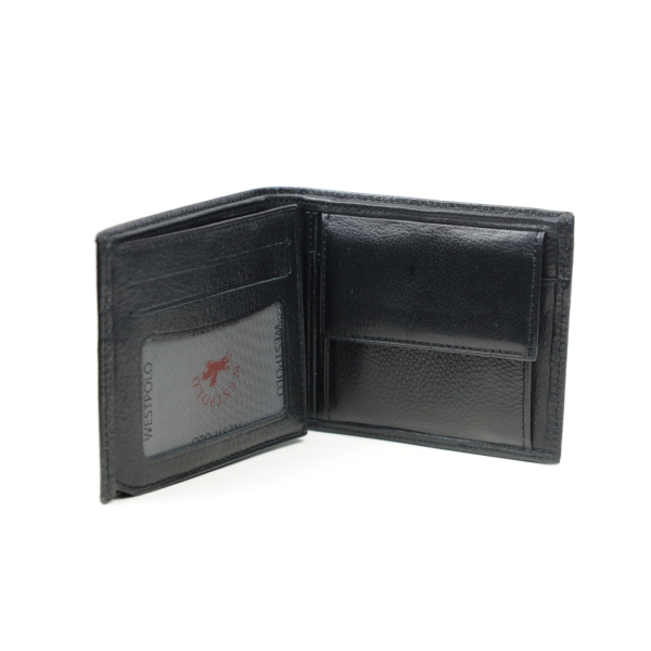 Мъжки кожен портфейл черен 32