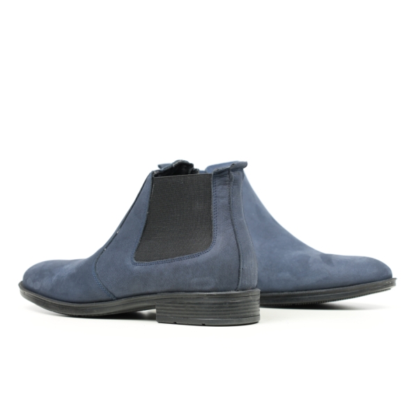 Мъжки елегантни боти от естествен набук тъмно сини 032