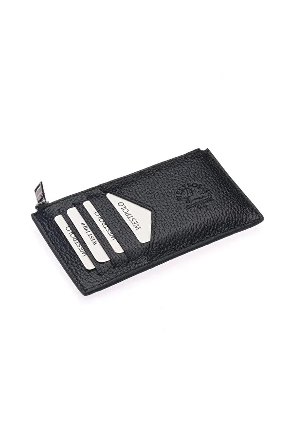 Дамски кожен визитник черен 1312