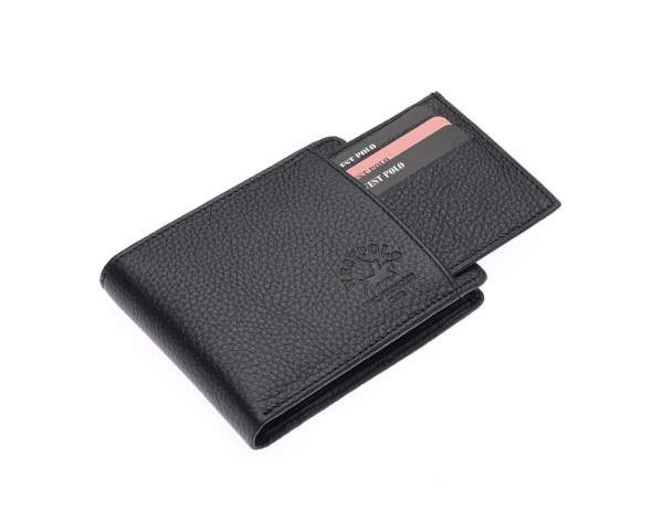 Мъжки кожен портфейл черен 1619