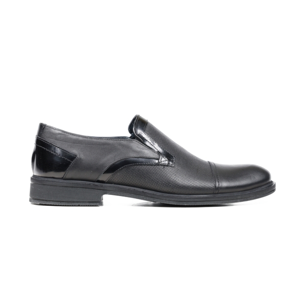 Мъжки елегантни обувки от естествена кожа черни 1402