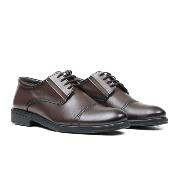 Мъжки елегантни обувки от естествена кожа кафяви 2055