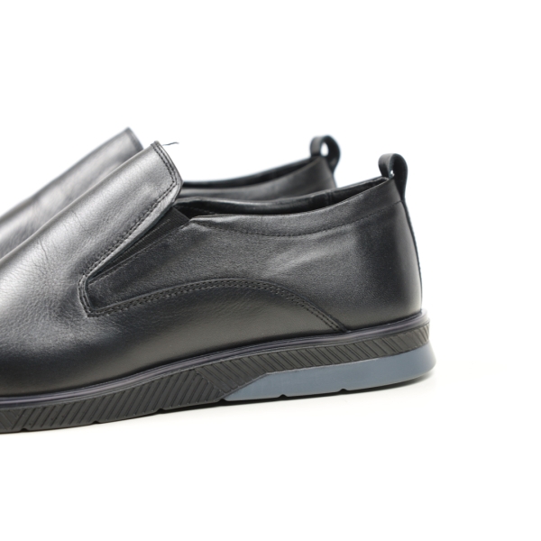 Мъжки ежедневни обувки от естествена кожа черни 701