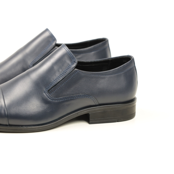 Мъжки елегантни обувки от естествена кожа тъмно сини 87