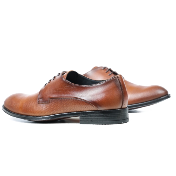 Мъжки елегантни обувки от естествена кожа кафяви 1202 Baerchi