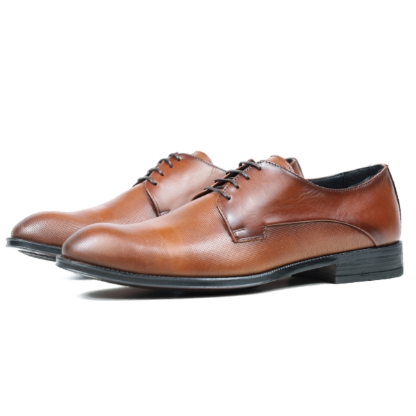 Мъжки елегантни обувки от естествена кожа кафяви 1202 Baerchi