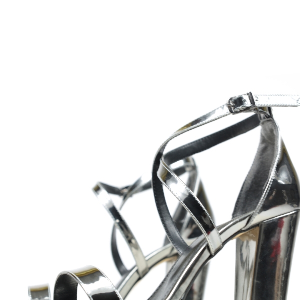 Дамски елегантни сандали платина 201