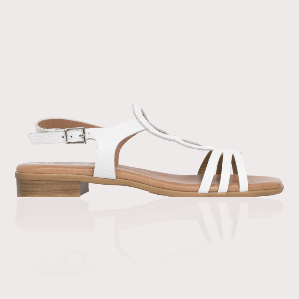 Дамски ежедневни сандали от естествена кожа в бяло 5163 Oh my sandals