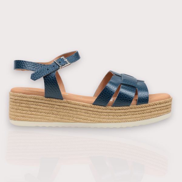 Дамски ежедневни сандали от естествена кожа в синьо 5209 Oh my sandals
