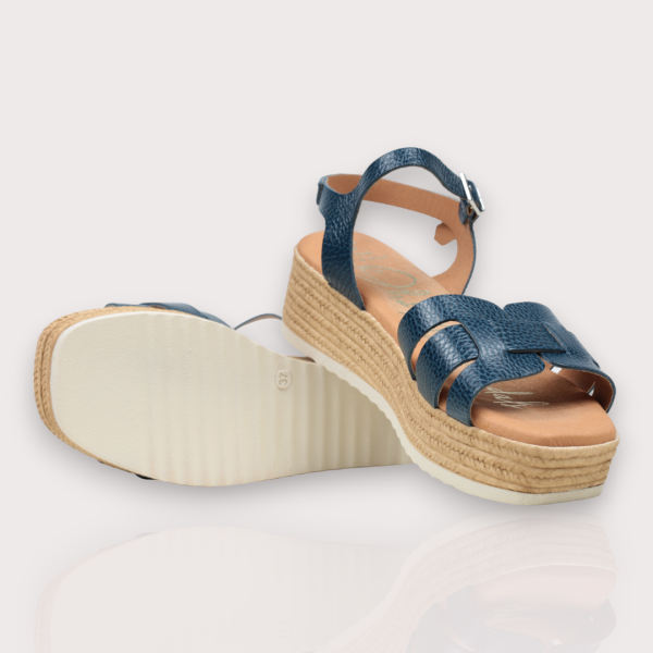 Дамски ежедневни сандали от естествена кожа в синьо 5209 Oh my sandals