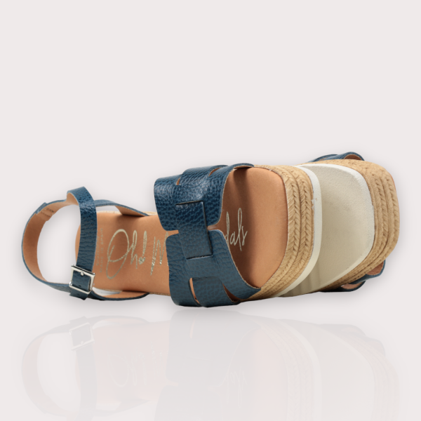 Дамски ежедневни сандали от естествена кожа в синьо 5209 Oh my sandals