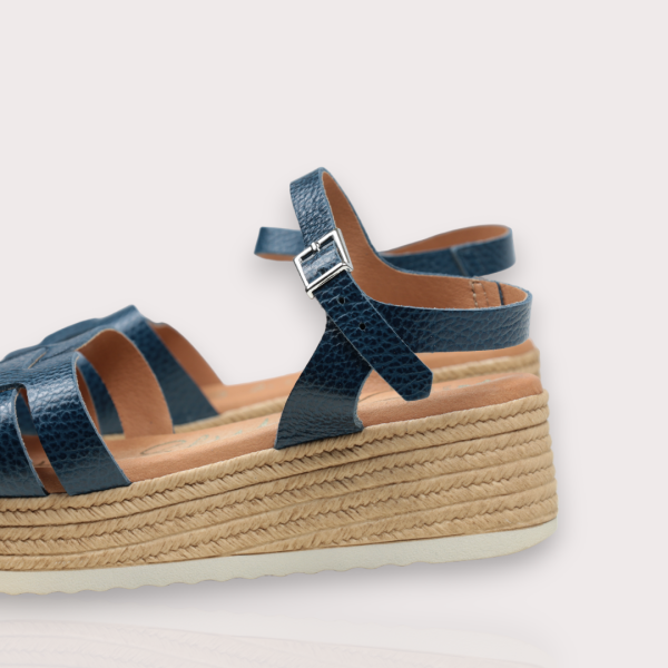 Дамски ежедневни сандали от естествена кожа в синьо 5209 Oh my sandals