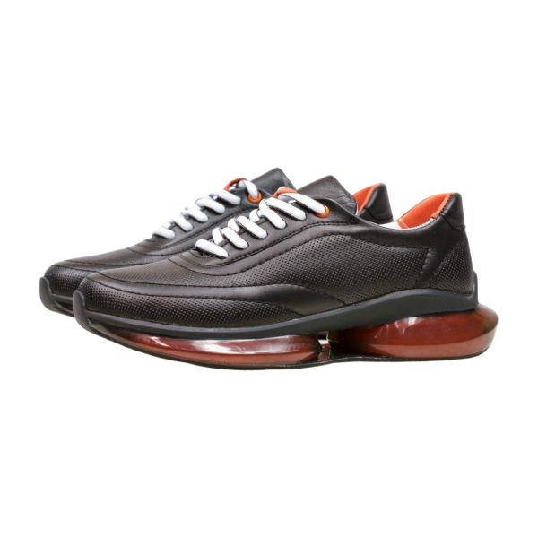 Дамски спортни обувки от естествена кожа черни 2121