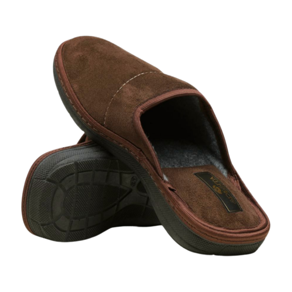 Мъжки домашни пантофи кафяви 2148