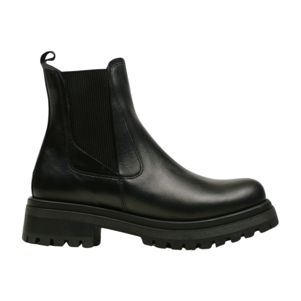 Дамски ежедневни боти от естествена кожа черни 2543-01-154