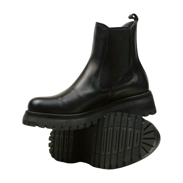 Дамски ежедневни боти от естествена кожа черни 2543-01-154