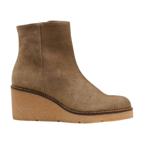 Дамски ежедневни боти от естествен велур тауп 6103L H-49193L Patricia Miller