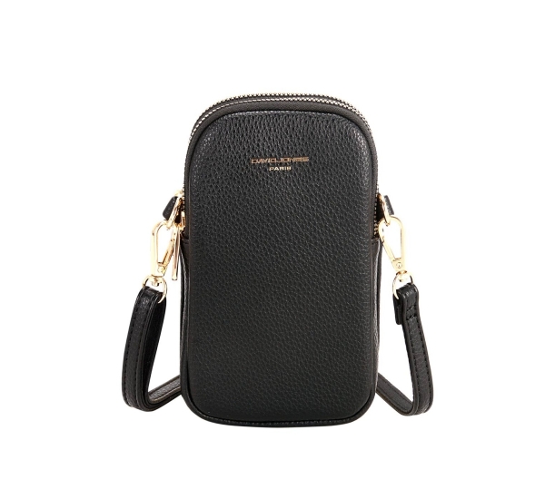 Дамска чанта през рамо черна CM6814A David Jones