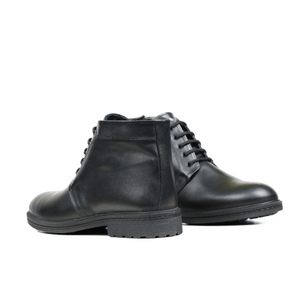 Мъжки ежедневни боти от естествена кожа черни 2161-MFL