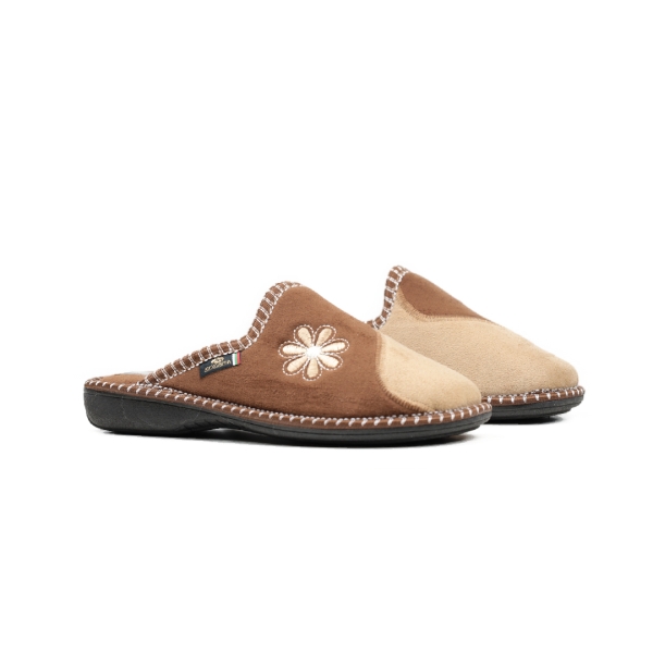 Дамски домашни пантофи камел 2214