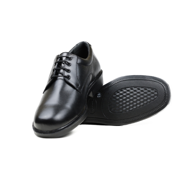 Мъжки елегантни обувки от естествена кожа черни 1650 Baerchi