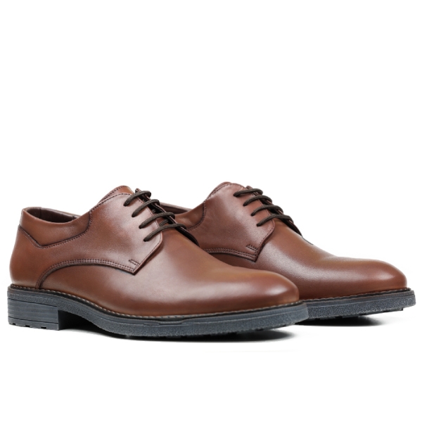 Мъжки елегантни обувки от естествена кожа таба 52-VNX