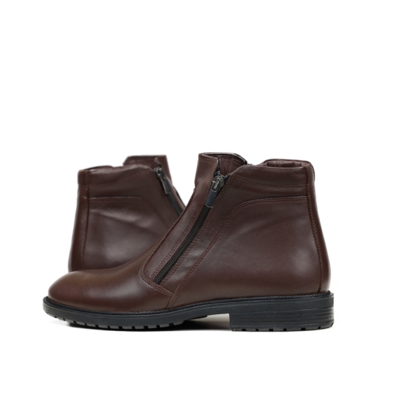 Мъжки елегантни боти от естествена кожа кафяви D-95-MFL