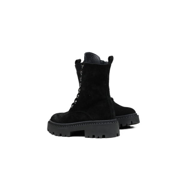 Дамски ежедневни боти от естествен велур черни 1109-02