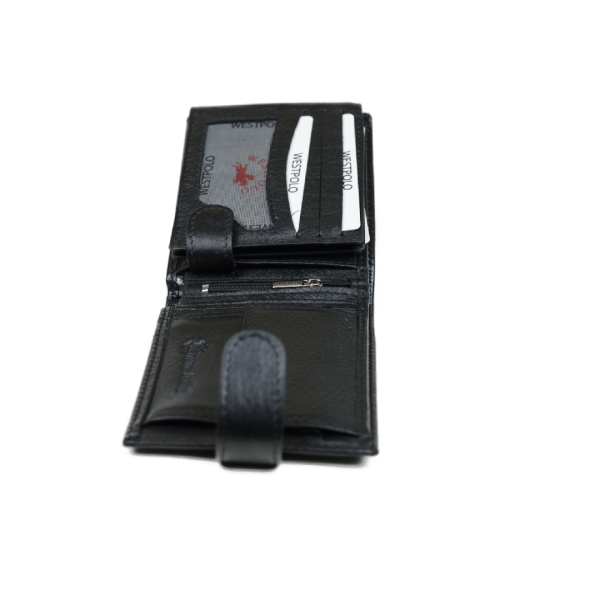 Мъжки кожен портфейл черен 63Р