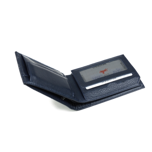 Мъжки кожен портфейл тъмно син 242