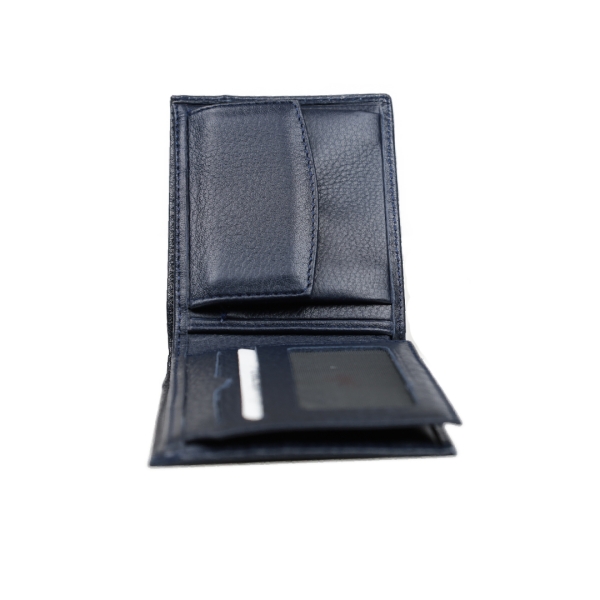 Мъжки кожен портфейл тъмно син 242