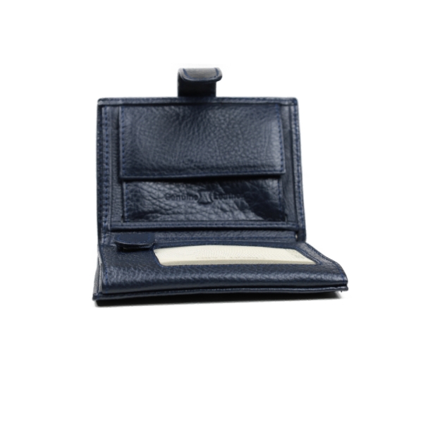 Мъжки кожен портфейл тъмно син 02Р