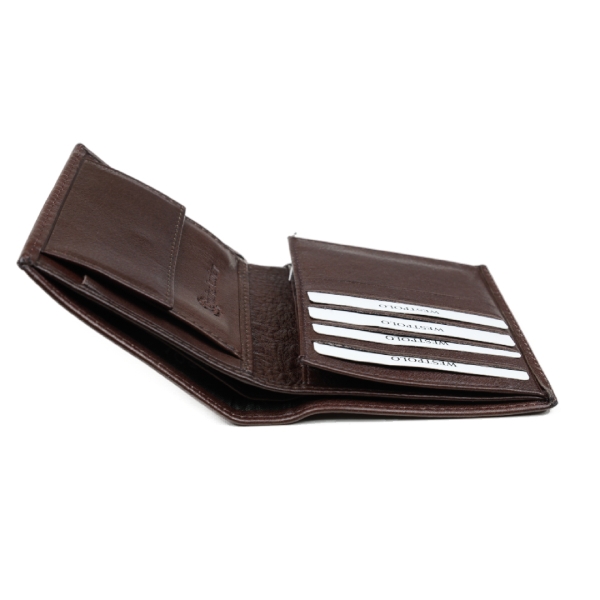 Мъжки кожен портфейл кафяв 97