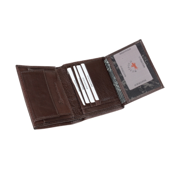 Мъжки кожен портфейл кафяв 97